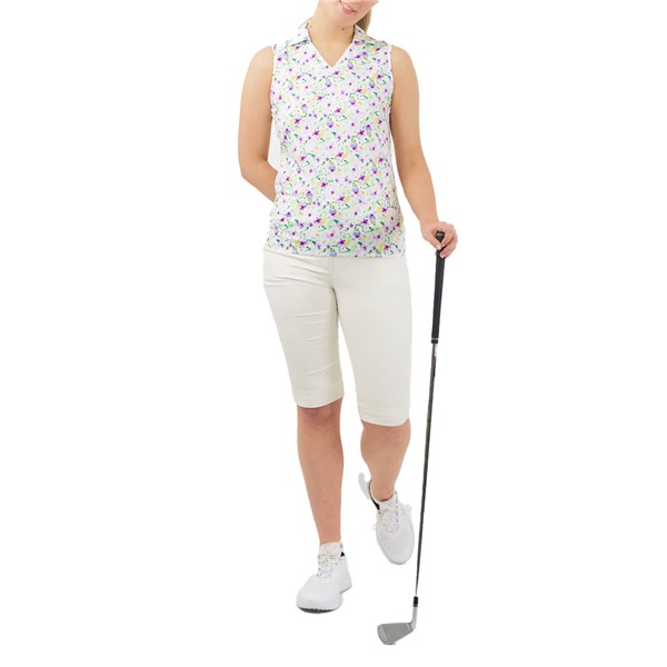 Pure Golf Ladies Aelia Sleeveless Polo Shirt - Ethereal Bouquet