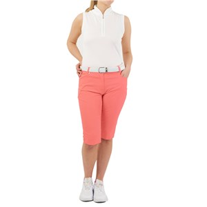 Pure Golf Ladies Trust Bermuda Shorts - Coral