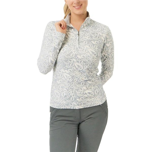 Pure Golf Ladies Arusha Long Sleeve Midlayer Pullover - Winter Foliage