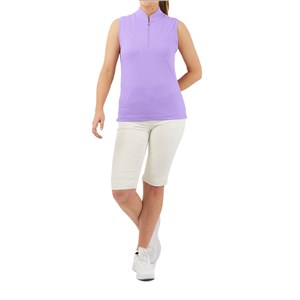 Pure Golf Ladies Jasmine Sleeveless Polo Shirt - Deep Lilac