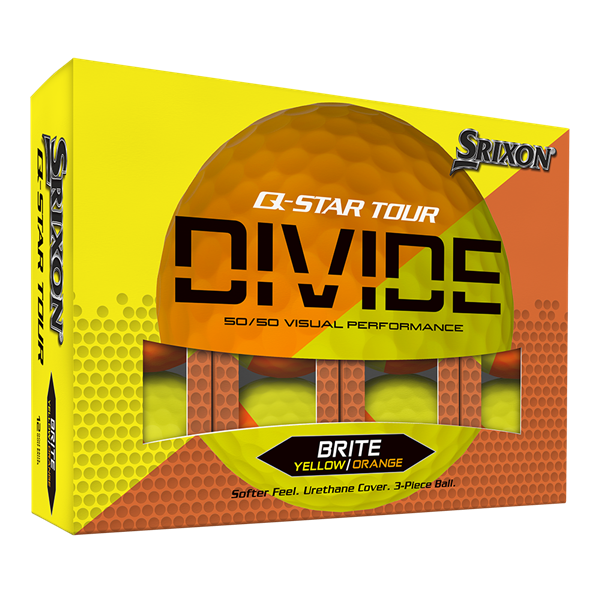 Srixon Q-Star Tour Divide 2 Yellow/Orange Golf Balls (12 Balls)