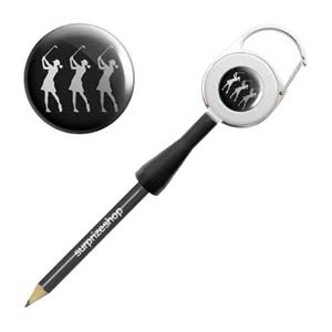 Lady Golfer Silhouette Retractable Pencil