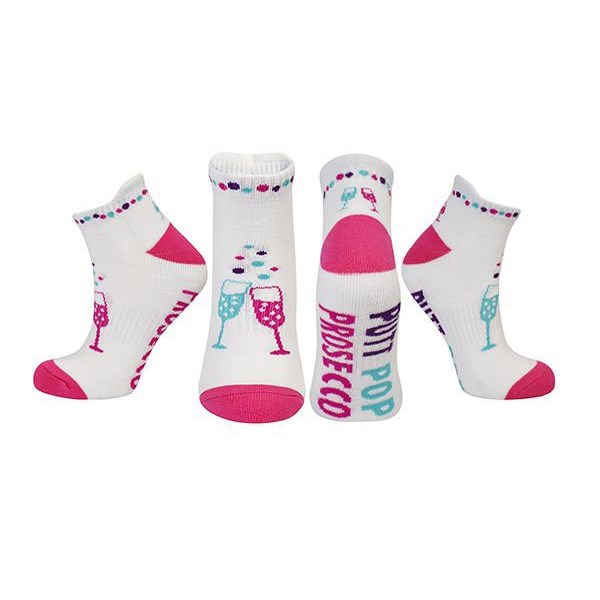 Ladies Putt Pop Prosecco Golf Socks