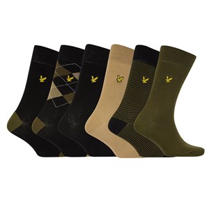 Lyle and Scott Mens Timothy Argyle And Plains Socks