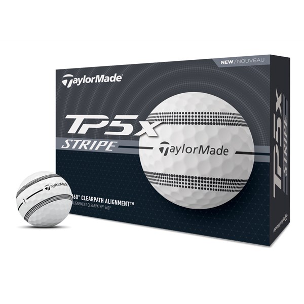 TaylorMade TP5x Stripe Golf Balls (12 Balls)