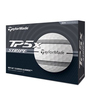 TaylorMade TP5x Stripe Golf Balls (12 Balls)