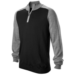 Wilson Mens 2-Tone TurtleNeck Quarter Zip Sweater