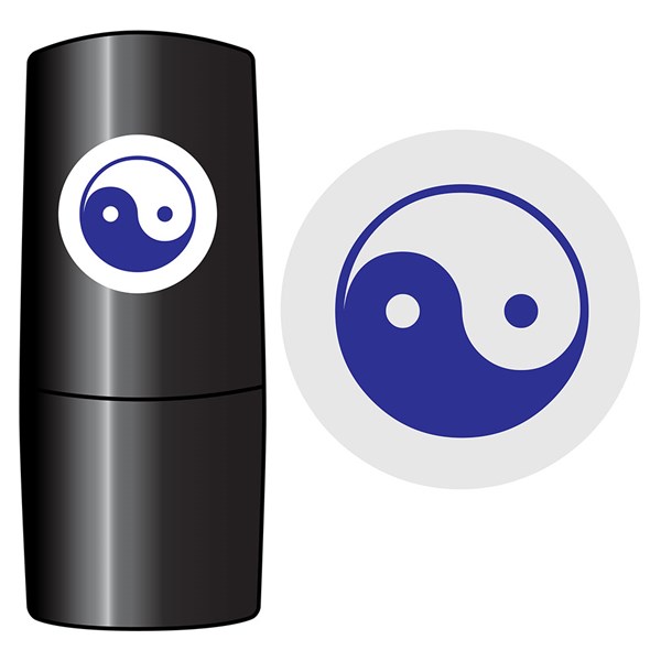 yin yang blue